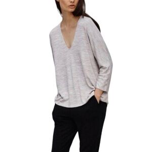 ARITZIA Wilfred Free Lilac Oversized V Neck T-Shirt Size XXS